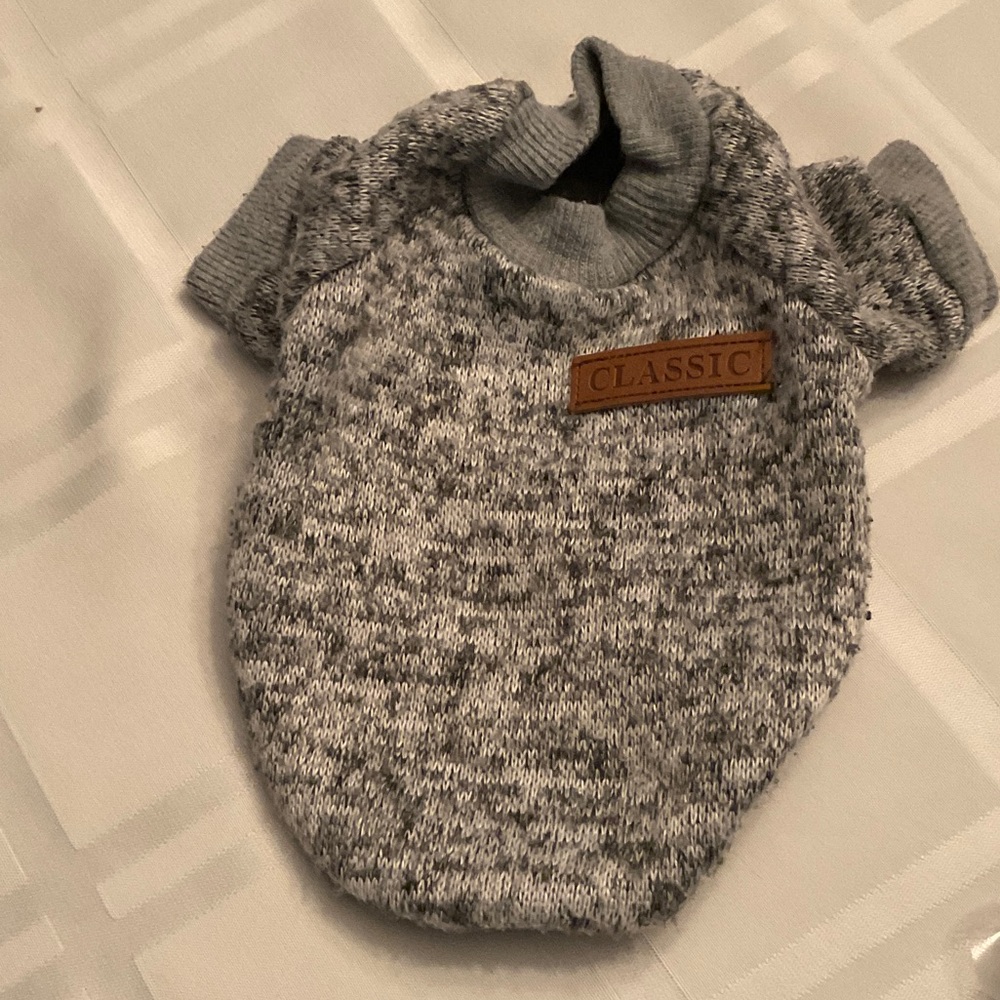Classic Gray Dog Sweater